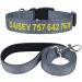 Tagme dog collar and leash personalizing reflective dog collar with 1.5m double -sided reflective dog leash for small gray XS (1 -pack) gray set