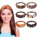 African Boho Print Headband Set - 6 Pieces Elastic Hair Bands for Women and Girls | Vintage Workout Yoga Sports Accessories - Buy Online on SooperMarket.com