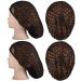 3-Piece Black Mesh Hair Net Set - Rayon Crochet Hair Nets, Knit Snood Hat, Crocheted Sleep Cap - Buy Online on SooperMarket.com