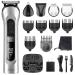 Hatteker Beard Trimmer for Men Hair Clipper Cordless Mustache Nose Trimmer Body Groomer Hair Cutting Kit Precision Trimmer USB Rechargeable Waterproof 5 in 1(Silver)