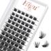 72 Pcs Lash Clusters Mixed Length 8-16mm C Curl DIY Eyelash Extension Wide Stem Cluster Lashes Individual Lashes Cluster Lashes Wisps Reusable Professional Makeup for Self-application (Volume Style D 8-16)