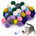 Molain cat toy balls soft cat balls 2.5 cm kitten pompons ball cat toys interactive pompon ball toys (50 pieces)