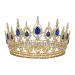 SWEETV Royal Queen Crown  Wedding Tiara for Bride  Rhinestone Tiaras and Crowns for Women  Costume Headpiece for Birthday Cosplay Party Celebration Royal Blue  Bailey 1.Royal Blue