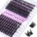 Cluster Lashes D Curl K004/K010 Eyelashes Individual 0.07mm 12-16mm Individual Lashes Mixed Cluster Eyelash Extensions Soft Fluffy DIY Lash Extensions Wendy Lash Clusters(K004/K010-D-MIX12-16) RR-12-16mm K004+K0100.07D