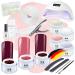 ND24 NAILDESIGN-Gelnail starter set Premium with LED adhesive gel structure gel French gel sealing gel LED lamp & Sweet Cherry Gels-Suitable for beginners-GELE MADE in Germany & Vegan Starter Set Premium + Sweet Cherry GELE