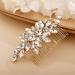 Chargances Crystal Bridal Hair Comb - Gold Wedding Rhinestone Hair Side Clip for Bride, Handmade Hair Accessory for Wedding & Prom - Buy Online on SooperMarket.com