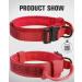 Joytale Tactical Dog Collar for Large Dogs | Handle & QR Code Dog Tag | Red XL - Durable Adjustable & Stylish - Buy Online on SooperMarket.com