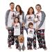 PATPAT Family Matching Christmas Pajamas Tree Snowflake and Letters Print Sleepwear Long-sleeve Pajamas Sets Family Xmas Outfits Kids 4-5 Years Grey