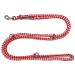 Dogeline Double-leash Practice line for medium dogs up to 45 kg over 39 colors very stable (2.40 m Stuttgart) 2.40 m red-white