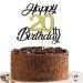 Sumerk 20 cake attachments for the 20th birthday cake attachments birthday party decoration accessories gold and black 1 pack of cake top for 20th birthday