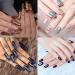48 Pieces Gold & Silver Zodiac Nail Charms Set - Constellation Nail Studs for Nail Art Decoration - Ideal for Women & Girls - Buy Online on SooperMarket.com
