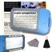 VOCA Magnifying Glass with Light 3X Large Rectangle Reading Magnifier with 10 LEDs for Seniors with Macular Degeneration Newspaper Books Small Print for Low Visions (Blue)