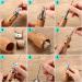 5-Piece Sewing Awl Kit with Needles and Waxed Threads for Leather Craft DIY - Buy Online on SooperMarket.com