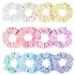 Whaline Macaron Theme Hair Scrunchies  Big Size Ice Cream Color Elastic Scrunchy Bobbles Velvet Hair Bands Soft Hair Ties Hair Accessories for Girls  Women (12 Colors)