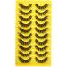 Fluffy Cat Eye False Eyelashes - 10 Pairs Short Mink Lashes for Natural Look | Wispy Volume Lash Pack - Buy Online on SooperMarket.com