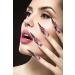 Buy Almond Press on Nails - Medium Black Ombre False Nails with 3D Bow Designs & Star Charms | Glossy Acrylic Stick-On Nails for Women - 24PCS - Buy Online on SooperMarket.com