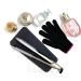 Heat-Resistant Mat Bag & Glove Set for Hair Styling Tools - Curls Smoothing Iron | 28.5cm x 14cm | Black - Buy Online on SooperMarket.com
