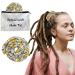 Spiral Lock Hair Tie Dreadlock Accessories Bendable Hair Ties for Women and Men Bohemian Iron Wire Ponytail Holders Colorful Dreadlock Hair Tie Long Dreads Thick Curly Hair Holder with Bag (Colored Fragmentary Flower)