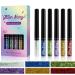 Glitter Eyeliner Waterproof Liquid Eyeliner Pencil Set Blue Green Red Purple Yellow White Eye Make-Up Pen Eye Liner Stencil With Waterline Felt Tip Long-Lasting Women Gift (A)