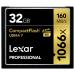 Lexar Professional 1066x 32GB VPG-65 CompactFlash card (LCF32GCRBNA1066) 32GB CompactFlash Card