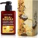 LILY SADO MILK+MANUKA Coconut Milk & Manuka Honey Gentle Gel Face Cleanser - Natural Cruelty-Free Facial Wash Cleanses Balances Soothes & Hydrates - Reduces Pores & Blackheads - 5oz Coconut & Honey Gel Cleanser