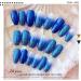Blue Sequin Press On Nails Medium for Women - Full Cover Tips for Salon Perfect Manicure - Buy Online on SooperMarket.com