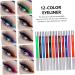 12 Pcs 1 Set color eye shadow set eyeliner creative eyeliners to rotate liquid eyeliner - Buy Online on SooperMarket.com
