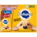 PEDIGREE Chopped Ground Dinner Adult Wet Dog Food, 3.5 oz. Pouches Variety: Chicken, Beef, Filet Mignon 3.5 Ounce (Pack of 18)