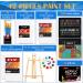 ESRICH Acrylic Paint Canvas Set - 42 Piece Premium Kit with Easel, 24 Colors, 10 Brushes, 6 Canvases - Painting Supplies for Kids, Students, Artists & Beginners - Buy Online on SooperMarket.com