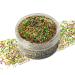 Green Purple Gold Mixed Holographic Chunky Glitter with Gel 25g (1 Jar) - Mardi Gras Crafts Glitter Powder Festive Sequins for Face and Body New Orleans Decorative Nail Art Carnival Decorations