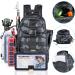 PLUSINNO Fishing Backpack Tackle Bag with Rod Holder - Water-Resistant, Ideal Fishing Gifts for Men - Large Black Camo (16.5*10.5*5.5inch) - Buy Online on SooperMarket.com