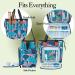 VICARKO Yarn Storage Tote Knitting Bag with Dividers, Pockets, Grommet Holes, Project Storage - Hawaii Blue Small - Buy Online on SooperMarket.com