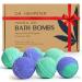 Natural Bath Bomb Gift Set - Hemp Bath Bombs with Organic Coconut Oil Shea Butter Refreshing Eucalyptus and Relaxing Lavender for Men and Women - Handmade in USA - 6 Pack Eucalyptus & Lavender