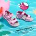 Buy Dream Pairs Girls' Summer Sports Sandals - Stylish Open Sneakers in Pink Fuchsia (33.5 EU) - International Shipping Available - Buy Online on SooperMarket.com