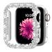 Bling Bumper Case Compatible with Apple Watch Series 6 5 4 Se 44mm Diamond Protective Face Cover for Women Hard PC Frame Protector for iWatch 44mm Silver Silver 44mm