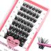 72 Pcs Lash Clusters DIY Eyelash Extension Individual Lashes D-8-16mix Thin Band Easy to Apply at home Lashes (Adore  D-8-16mix)