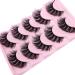 Wiwoseo Natural Mink False Eyelashes - 5 Pairs Fluffy Wispy 16MM Faux Mink Lashes - Buy Online on SooperMarket.com