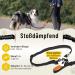 Premium Elastic-Free Jogging Leash for Large Dogs | 120-170 cm Adjustable | Orange | Comfortable Belly Belt & Removable Soft Loops - Buy Online on SooperMarket.com