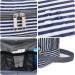 WANDF Water-Resistant Nylon Travel Toiletry Bag | Lightweight Dopp Kit for Men and Women - A-Blue Stripe - Buy Online on SooperMarket.com