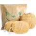 100% Natural Loofah Exfoliating Sponge (4 Pack) - Loofah Body Scrubber - Loofah Sponge - Organic Loofah - Exfoliating Body Sponge - Biodegradable Loofah - Bath Luffa Sponges - Exfoliating Loofah Pad 4 Pack (Oval)