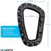 Holesto Plastic Carabiner Set - Tactical Black D-Shape Hooks for Outdoor - Durable ABS - 5-Pack - Buy Online on SooperMarket.com