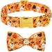 Aring Pet dog collar with loop Halloween-dog collar fly adorable boy and girl spirit pumpkin dog fly collar gifts with metal buckle X-Large (Pack of 1) A: Pumpkin Ghost