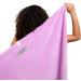 Curly Girl Microfiber Hair Towel with Strap - Fast Drying Anti-Frizz Waffle Design for Curly Hair - Lavender - Buy Online on SooperMarket.com
