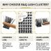 72 Clusters B&Q D Curl Individual Cluster Lashes | DIY Soft Fluffy Eyelash Extensions - D-16mm B 07 - Buy Online on SooperMarket.com