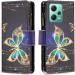 VQWQ Mobile Phone Case for Xiaomi Redmi Note 12 5G & Poco X5 - Protective Leather Pocket with Lanyard & Zipper - Butterfly 3 Folding Cover - Buy Online on SooperMarket.com
