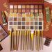UCANBE Toffee Fusion 48 Colors Eyeshadow Palette + Brushes Set - Long Lasting, Highly Pigmented Makeup Kit - Buy Online on SooperMarket.com