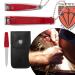 Three Swords Nail Clippers Set - 'CLIP' Fingernail & Toenail Clippers in Faux Leather Case (Red) | Buy Internationally - Buy Online on SooperMarket.com