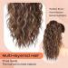 PORSMEER Claw Clip in Ponytail Hair Extensions 18 inches Long Curly Brown Ponytail Multi Layered Natural Fluffy Wave Synthetic Hairpiece for Womens Girls Everyday Wear Brown with highlights - Buy Online on SooperMarket.com