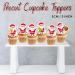 PRECUT Christmas Santa Cupcake Toppers Edible Santa Cake Decorations Christmas Decorations Santa Cake Topper (12) - Buy Online on SooperMarket.com