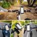 Waterproof 360 Rotatable Mobile Phone Holder for Bicycles - Gray Bracket with Rain Hood for 7 Smartphones & GPS - Buy Online on SooperMarket.com